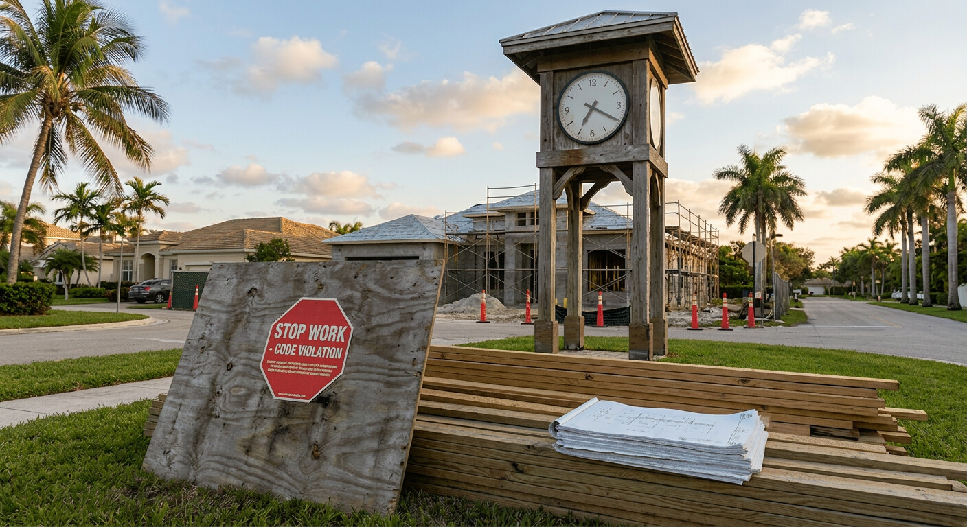 Building permit process after code citation in Palm Beach County