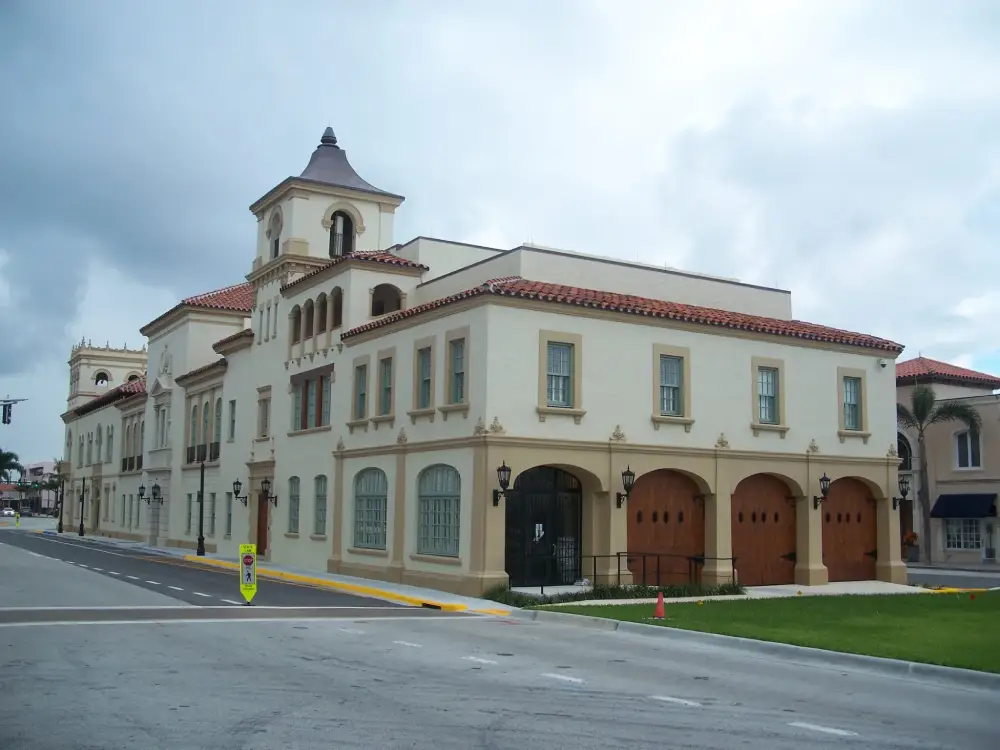 a large building with a large clock on the front.